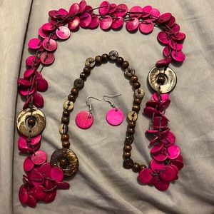 Paparazzi necklace and earrings set